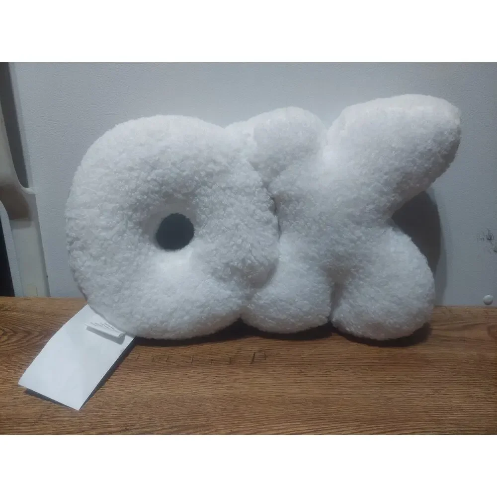 White XO Plush Decrotive Holiday Throw Couch Pillow Valentine's Anniversary Etc